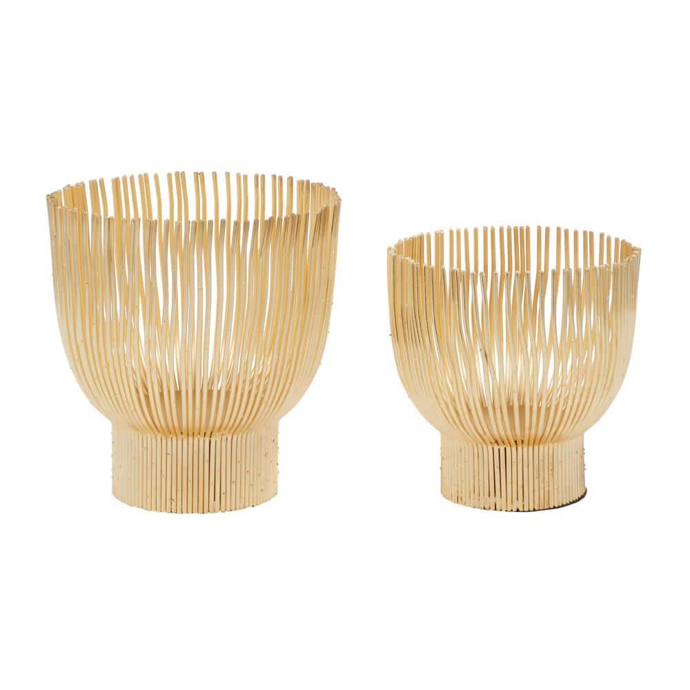 Elegant Gold Metal Hanging Tealight Candle Lantern Set
