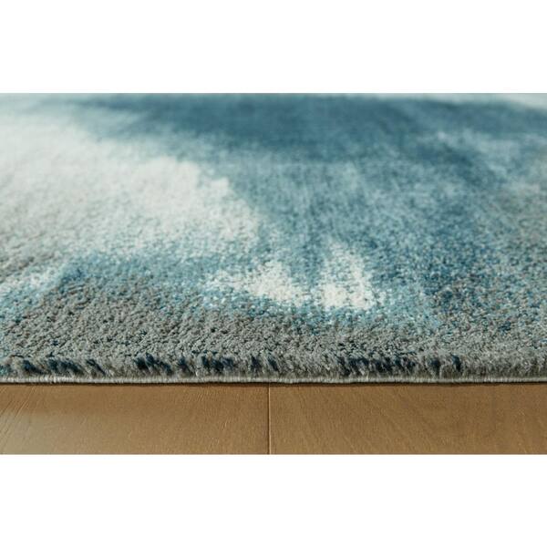 Brentward 8 ft. x 10 ft. Blue/Gray Abstract Area Rug