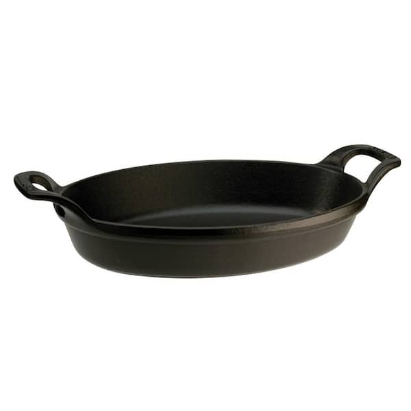 Cast Iron 11 in. x 8 in. Oval Baking Dish - Matte Black