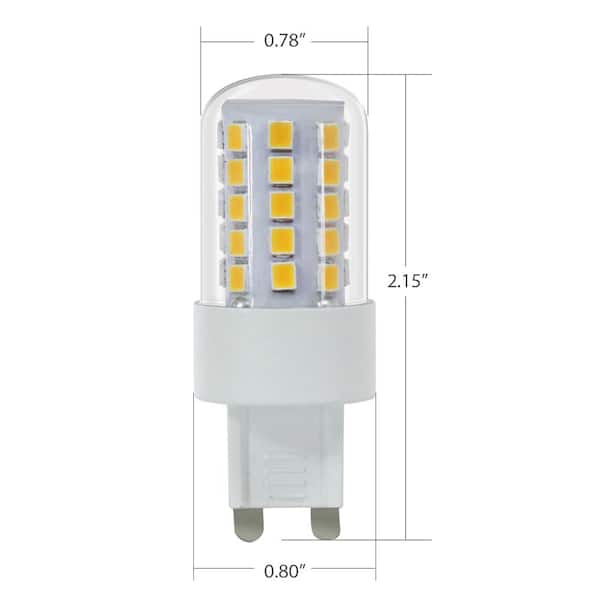 Maxax 3.2-Watt (30-Watt Equivalent), G9 LED, Non-Dimmable Light Bulb, Cool  White G9/Bi-Pin Base6000K (Set of 6) MXG9-2835-32LED-60 - The Home Depot