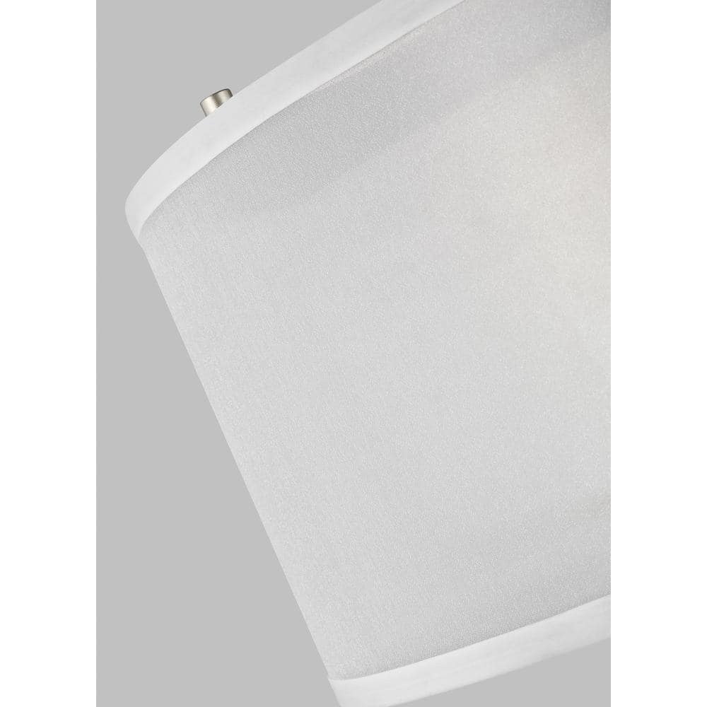 Elmwood Park 19" Brushed Nickel Semi-Flush Mount with Satin Etched Glass Shade