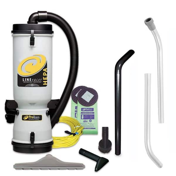 ProTeam LineVacer HEPA 10 qt. Backpack Vac with Xover Multi-Surface Telescoping Wand Tool Kit