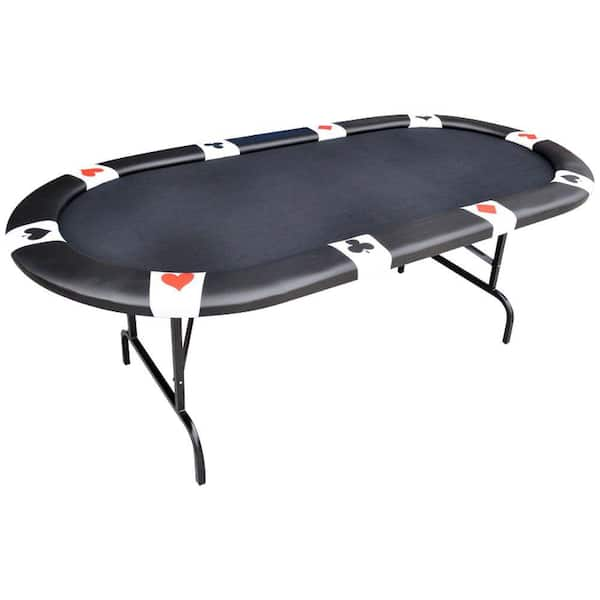 Trademark Poker Table with Folding Legs and Suited Padded Rail