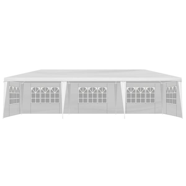 Unbranded 10 ft. x 30 ft. Outdoor Metal Wedding Tent Patio Canopy with 5 Removable Sidewalls