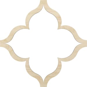 33 in. W x 33 in. H x-3/8 in. T Small May Decorative Fretwork Wood Ceiling Panels, Birch