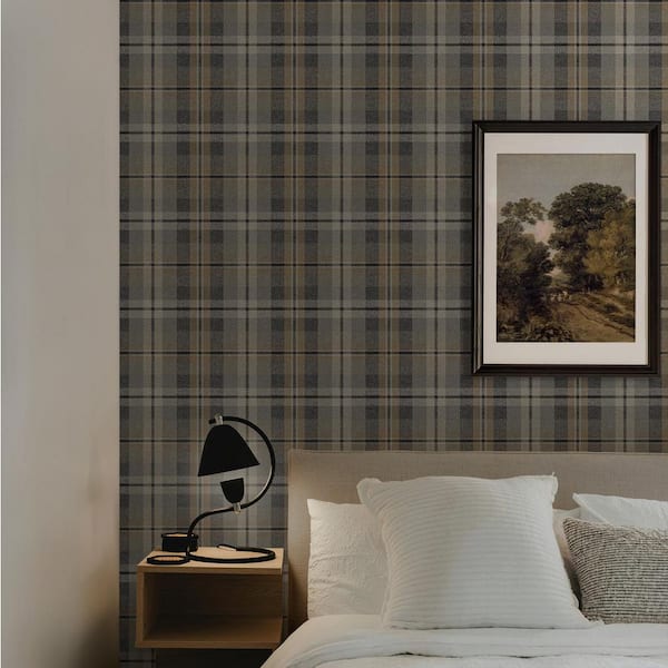 NextWall 30.75 sq. ft. Cliffside Thornbury Tailored Plaid Vinyl