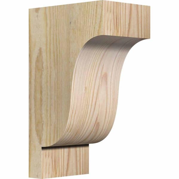 Ekena Millwork 4 in. x 6 in. x 10 in. Douglas Fir Newport Rough Sawn Corbel