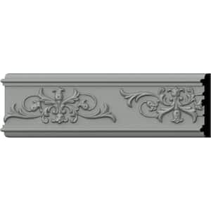 SAMPLE - 3/4 in. x 12 in. x 4-3/8 in. Polyurethane Versailles Chair Rail Moulding