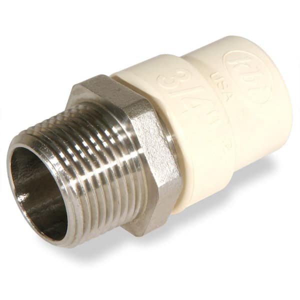 KBI 2 in. CPVC CTS MPT x Socket Lead Free Stainless Steel Transition Adaptor