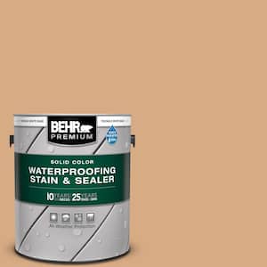 1 gal. #SC-127 Beach Beige Solid Color Waterproofing Exterior Wood Stain and Sealer