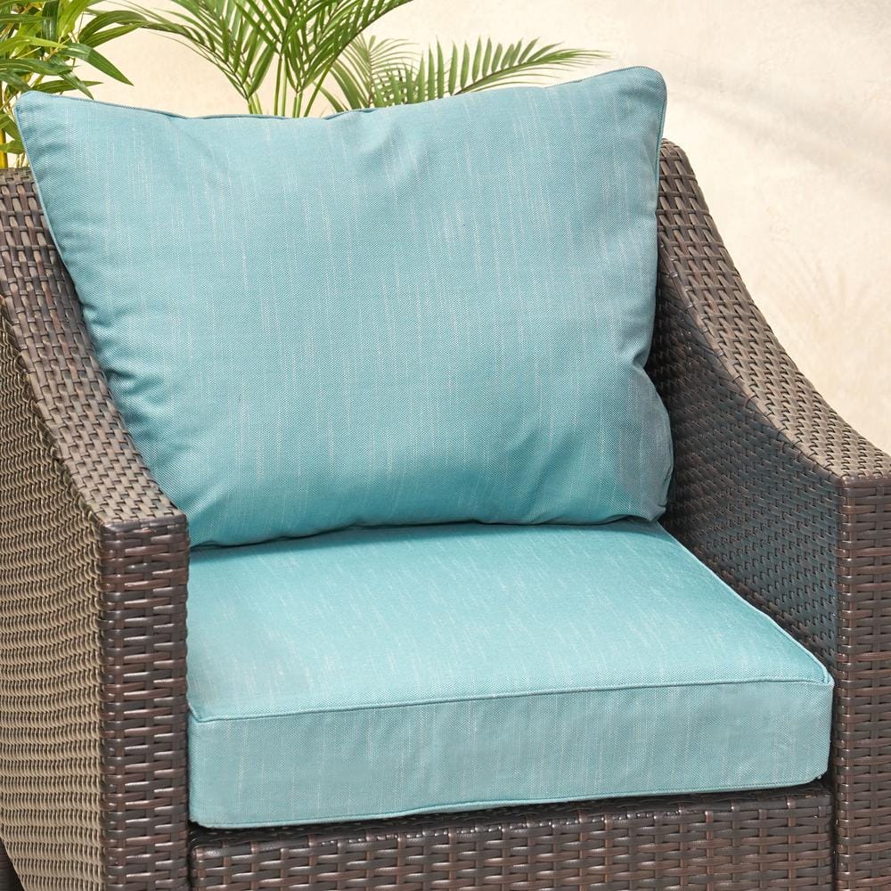 Noble House Smythe 27 in. x 21.5 in. 2-Piece Outdoor Patio Club Chair ...
