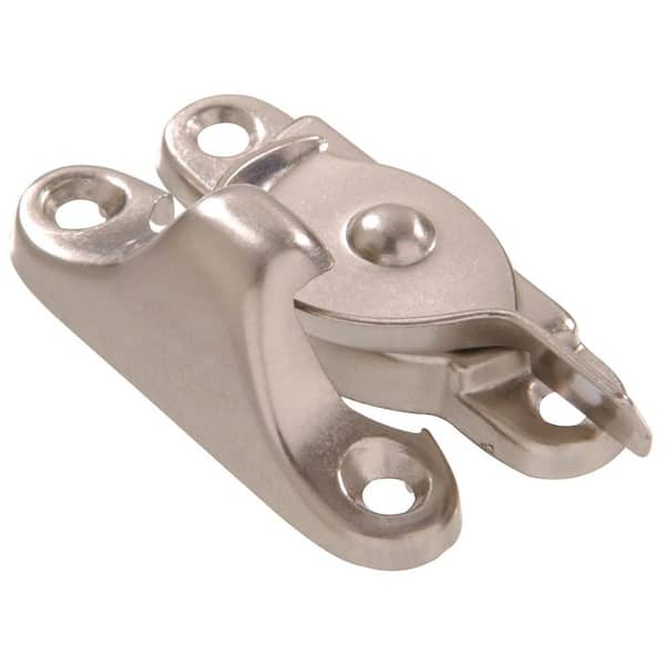 Hardware Essentials Crescent Type Satin Nickel Steel Window Sash Lock (5-Pack)