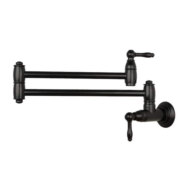 Akicon Wall-Mounted Pot Filler Faucet in Matte black