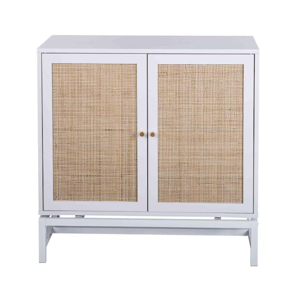 Miscool Anky 31.5 in. W x 15.75 in. D x 31.5 in. H White Particle Board Freestanding Bathroom Linen Cabinet in White
