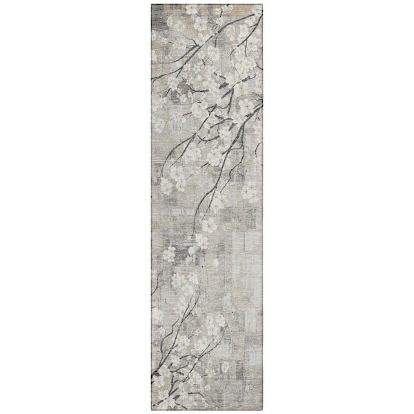 Chantille Machine Washable Indoor/Outdoor Abstract ACN2248 Beige 2 ft. 3 in. x 7 ft. 6 in. Runner Rug