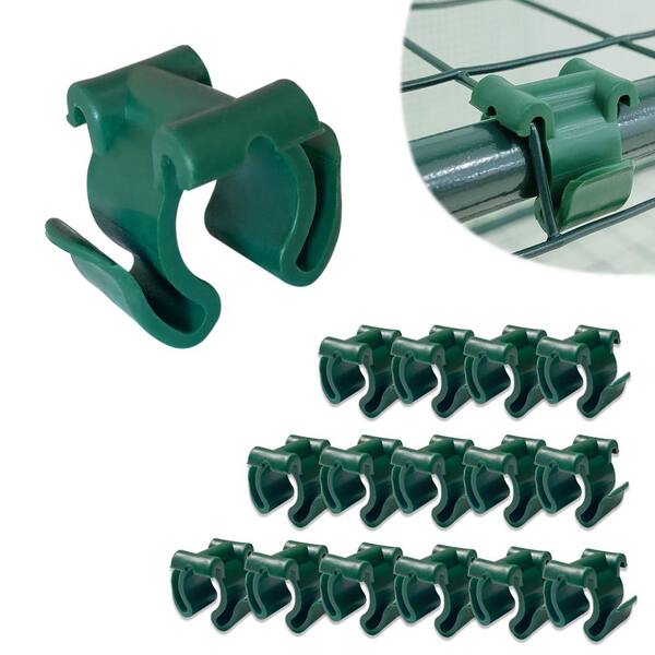 EAGLE PEAK Plastic Greenhouse Shelf Clips 0.63 in. x 0.9 in x 0.9 in, Pack of 16, Greenhouse clips