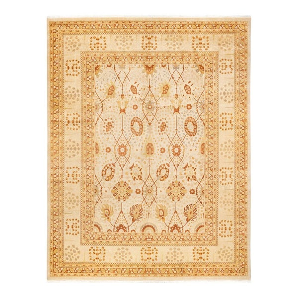Solo Rugs Mogul One-of-a-Kind Traditional Ivory 8 ft. 4 in. x 10 ft. 5 in. Oriental Area Rug
