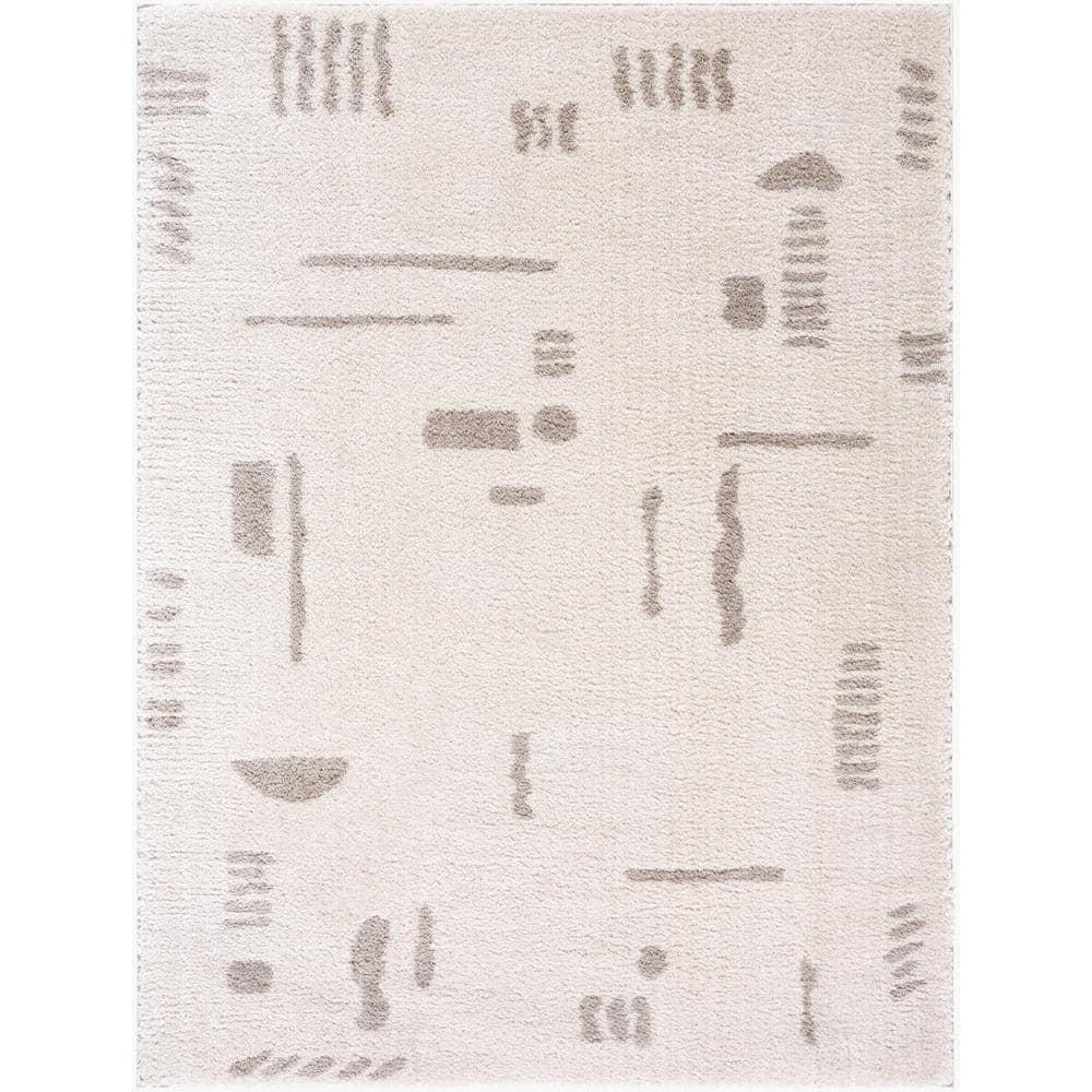 Fossay Shag Grey 7 ft. x 9 ft. Modern Indoor Area Rug price history on PriceWatchPro