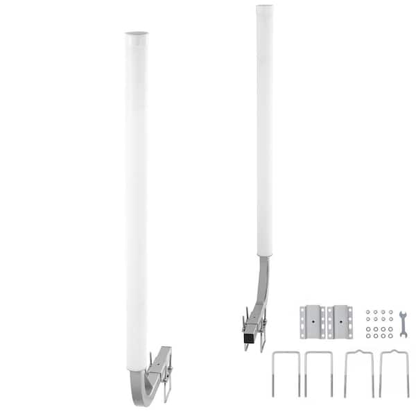 SKYSHALO Marine Trailer Guide Set, 48 in Flexibly Adjustable Poles, Pair of Steel Supports with PVC Coating,Ideal for Ski,Fishing