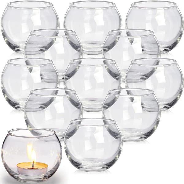 Unbranded Clear Glass Votive Candle Holders 12-Pack