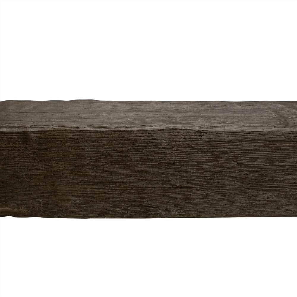Dark Walnut Modern Faux Wood Beam, 13 ft