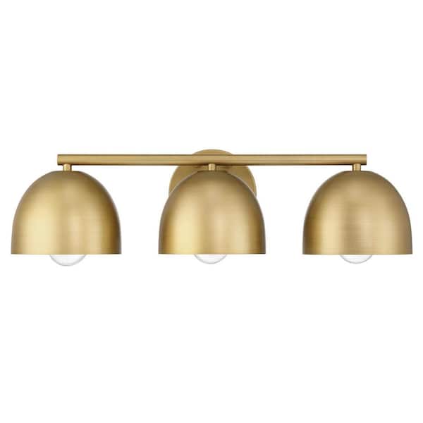 Hunter Erling 22 in. 3 Light Luxe Gold Vanity Light