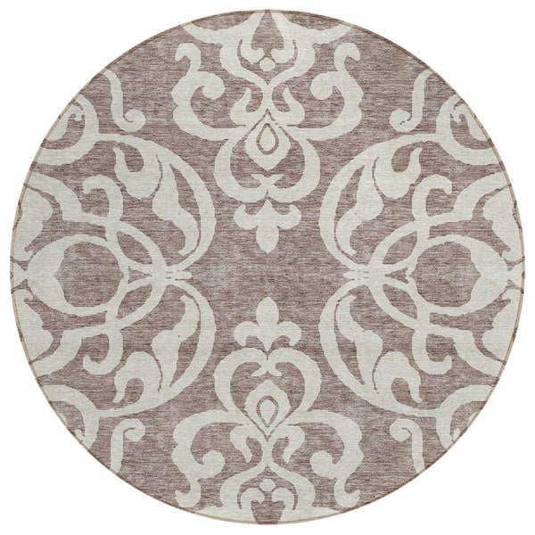 Addison Rugs Chantille Machine Washable Indoor/Outdoor Abstract ACN973 Taupe 8 ft. x 8 ft. Area Rug