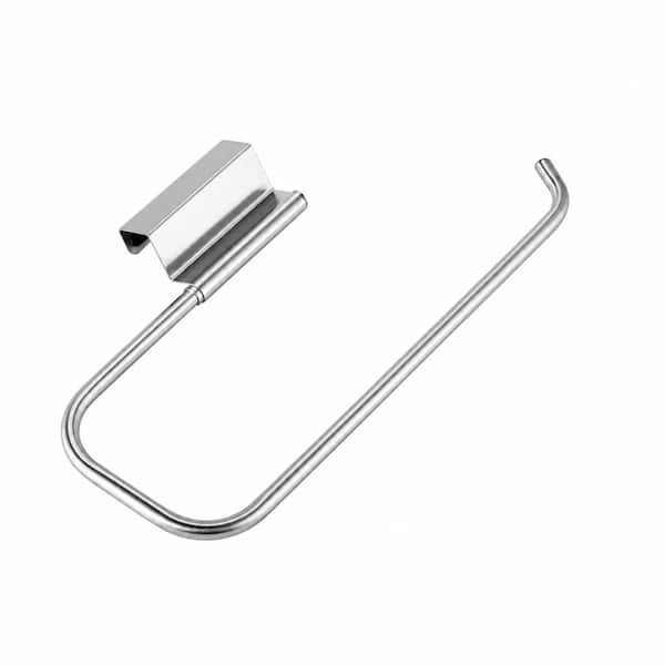 Cabinet Door Paper Towel Holder Stainless Steel Under Sink Rack for Kitchen Bathroom Laundry Room RV