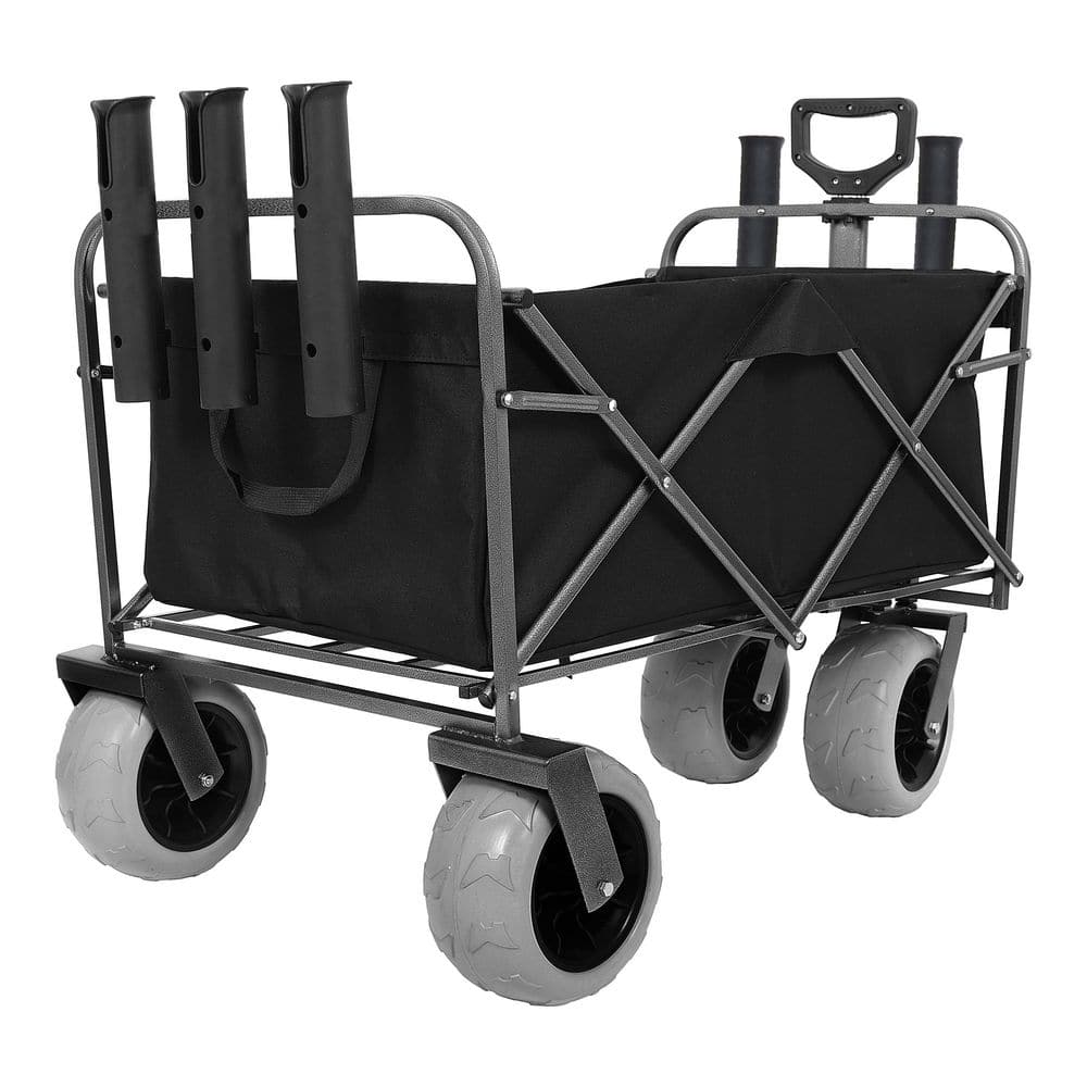 Noble House Monica 9 cu. ft. Steel Wagon Garden Cart with 9 in ...