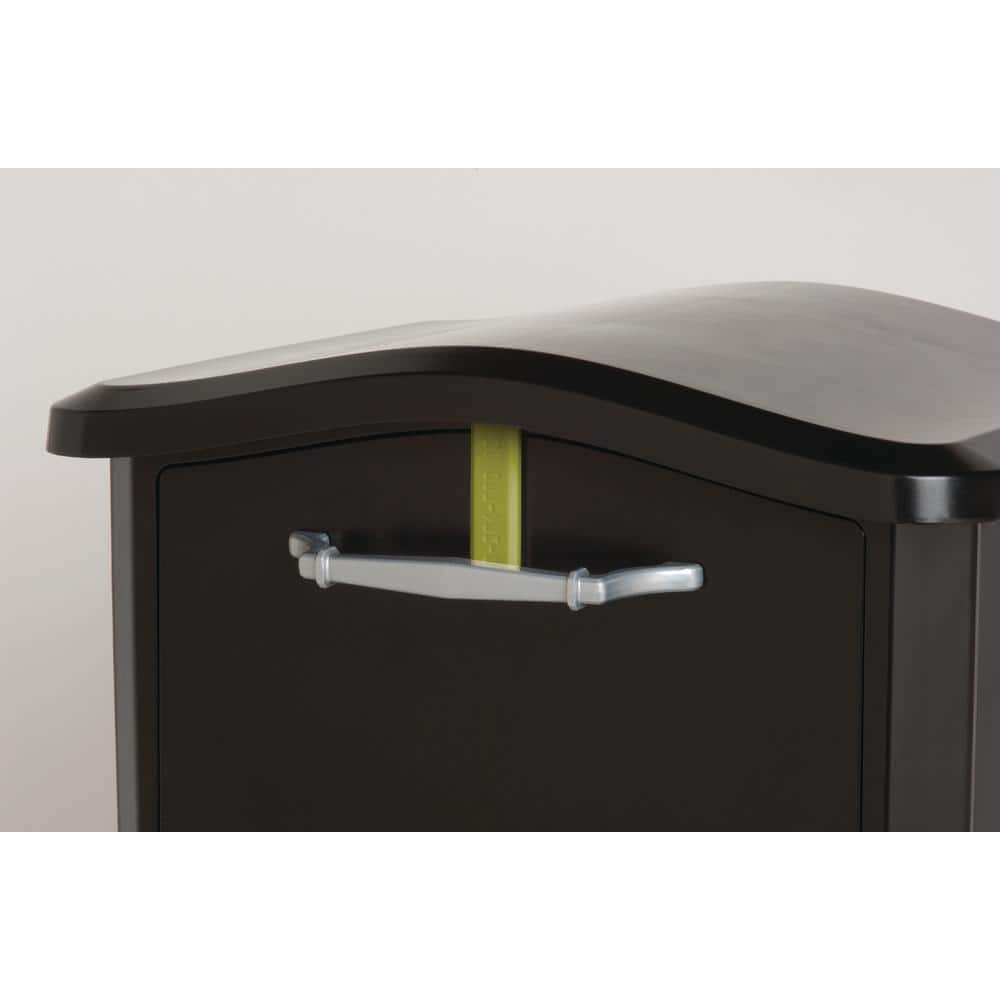 Black Locking Aluminum Parcel Drop Box with Rotating Drum