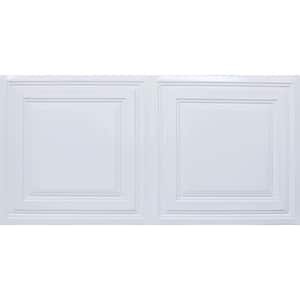 Economy Gloss White 2 ft. x 4 ft. PVC Lay-in Faux Tin Ceiling Tile (80 sq. ft./box)