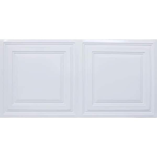From Plain To Beautiful In Hours Economy 2 ft. x 4 ft. PVC Lay-in Ceiling Tile Pack (80 sq. ft./box)