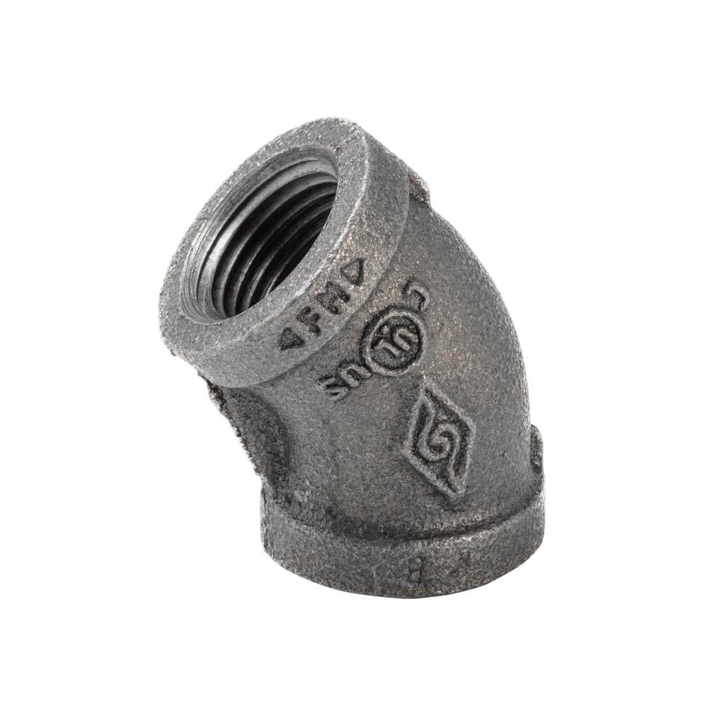 1/2 in. Black Malleable Iron 45 Degree FPT x FPT Elbow Fitting price history on PriceWatchPro