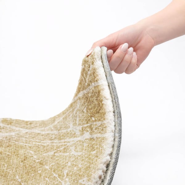 Dream Shag Premium Machine Washable Abstract ADS628 Beige 9 ft. x 12 ft. Area Rug