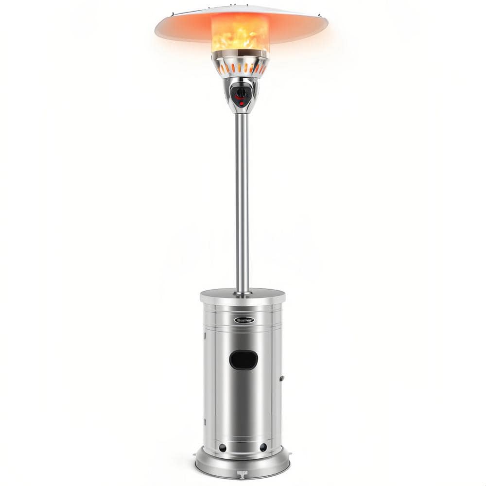 85 in. 48,000 BTU Standing Outdoor Propane Gas Heater with Simple Ignition 
