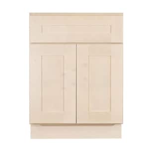 Lancaster Shaker Assembled 24 in. x 21 in. x 33 in. Bath Vanity Sink Base Cabinet with 2-Doors in Stone Wash