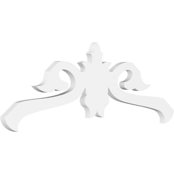 Ekena Millwork 1 in. x 36 in. x 13-1/2 in. (9/12) Pitch Florence Gable Pediment Architectural Grade PVC Moulding