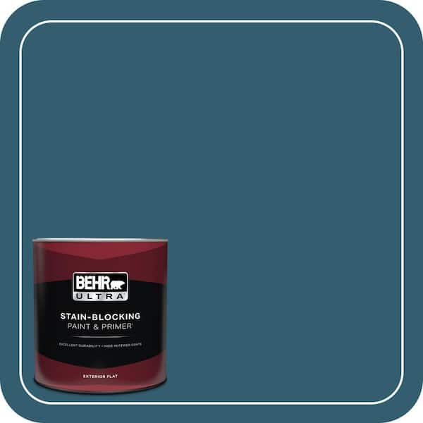 BEHR ULTRA 1 qt. #ECC-13-3 Flowing River Flat Exterior Paint & Primer