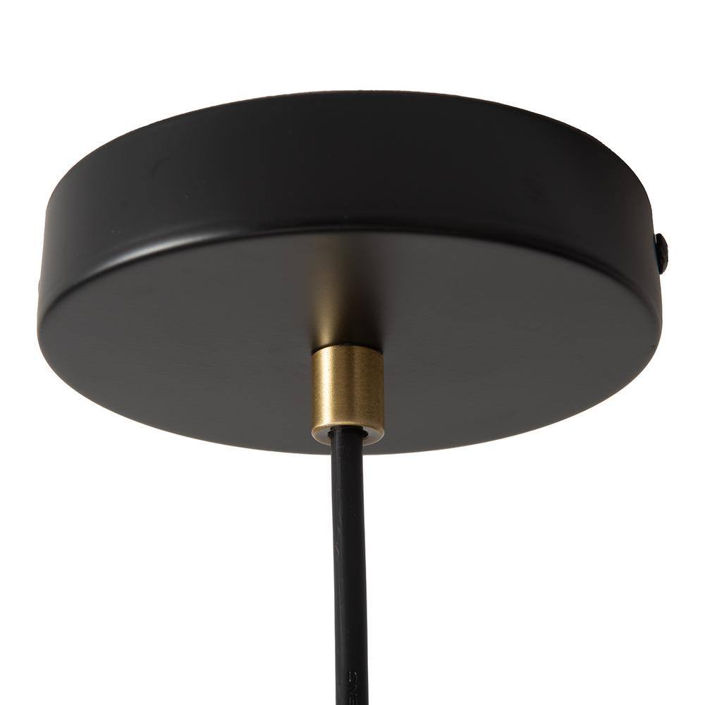Rancho Mirage Matte Black and Brass Pendant Light
