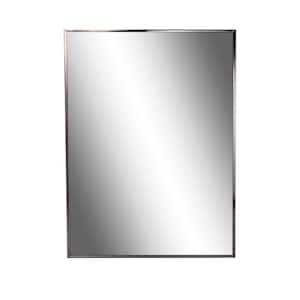 20 in. W x 30 in. H Medium Rectangular White Steel Recessed Medicine Cabinet with Stainless Framed Mirror