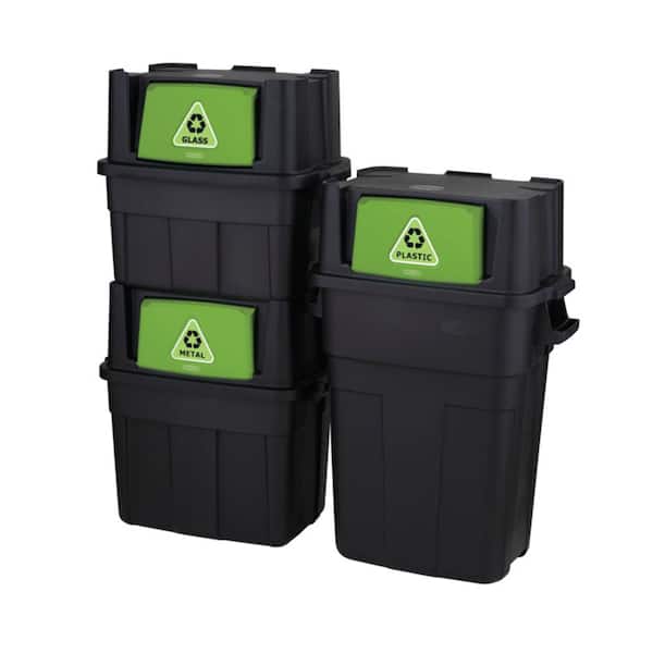 Rubbermaid 30 Gal., 18 Gal. and 14 Gal. Stackable Indoor Recycling Bundle
