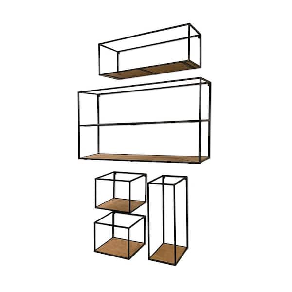 Mercana Riaz Set of 5 Wood Metal Shelves
