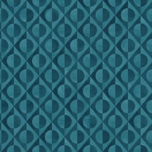 Diamond Cutouts Wallpaper Dark Teal Paper Strippable Roll (Covers 57 sq. ft.)