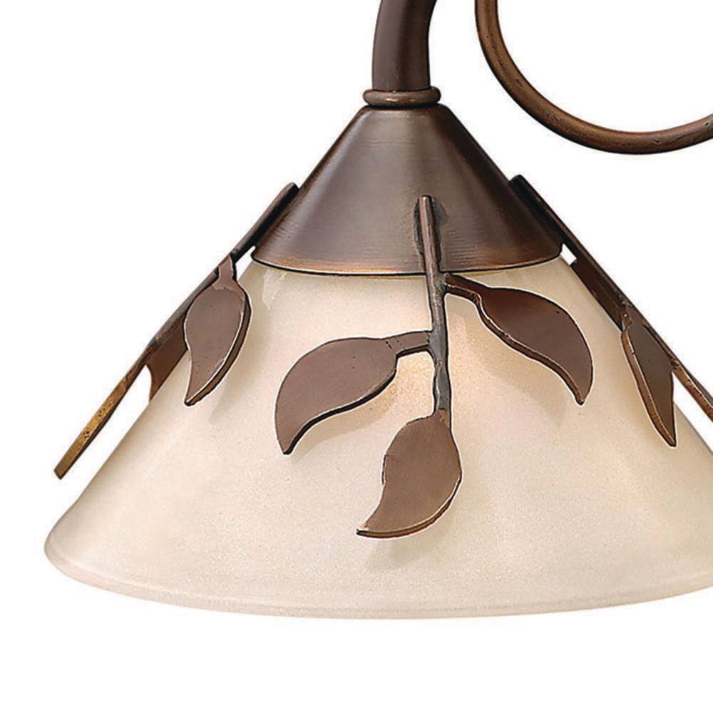 Copper Bronze LED Pathway Light with Amber Glass