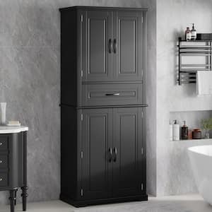 Ximuprmy 30 in. W x 16 in. D x 71 in. H White Freestanding Linen
