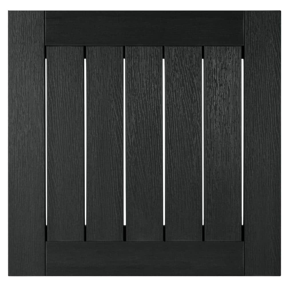 Luxurious Pocono Black Synthetic Wood Side Table