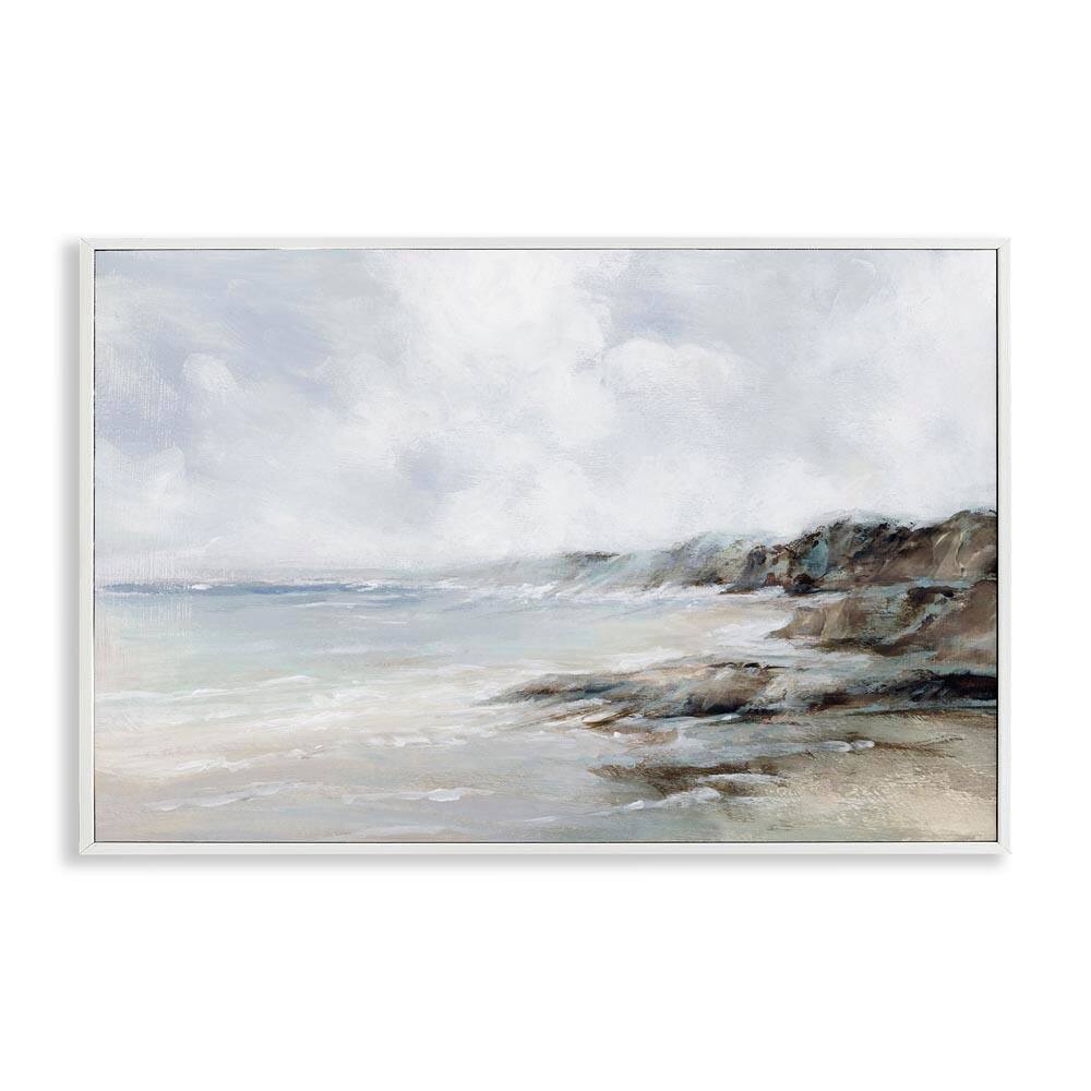 Classic Shoreline Cliffs by Luna Mavis White Framed Coastal Giclee Art Print 12 in. x 18 in. price history on PriceWatchPro