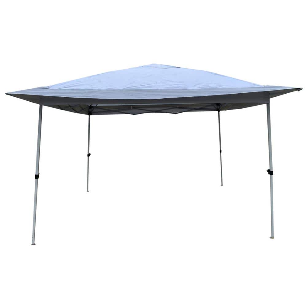 12 ft. W x 12 ft. D x 6.7 ft. Grey Pop-Up Gazebo Tent Outdoor Canopy Gazebo