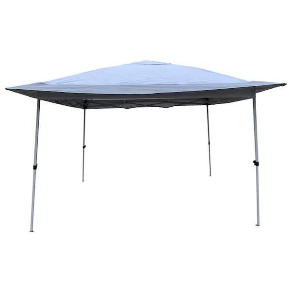 Unbranded 12 ft. W x 12 ft. D x 6.7 ft. Grey Pop-Up Gazebo Tent Outdoor Canopy Gazebos with Strong Steel Frame Storage Bag