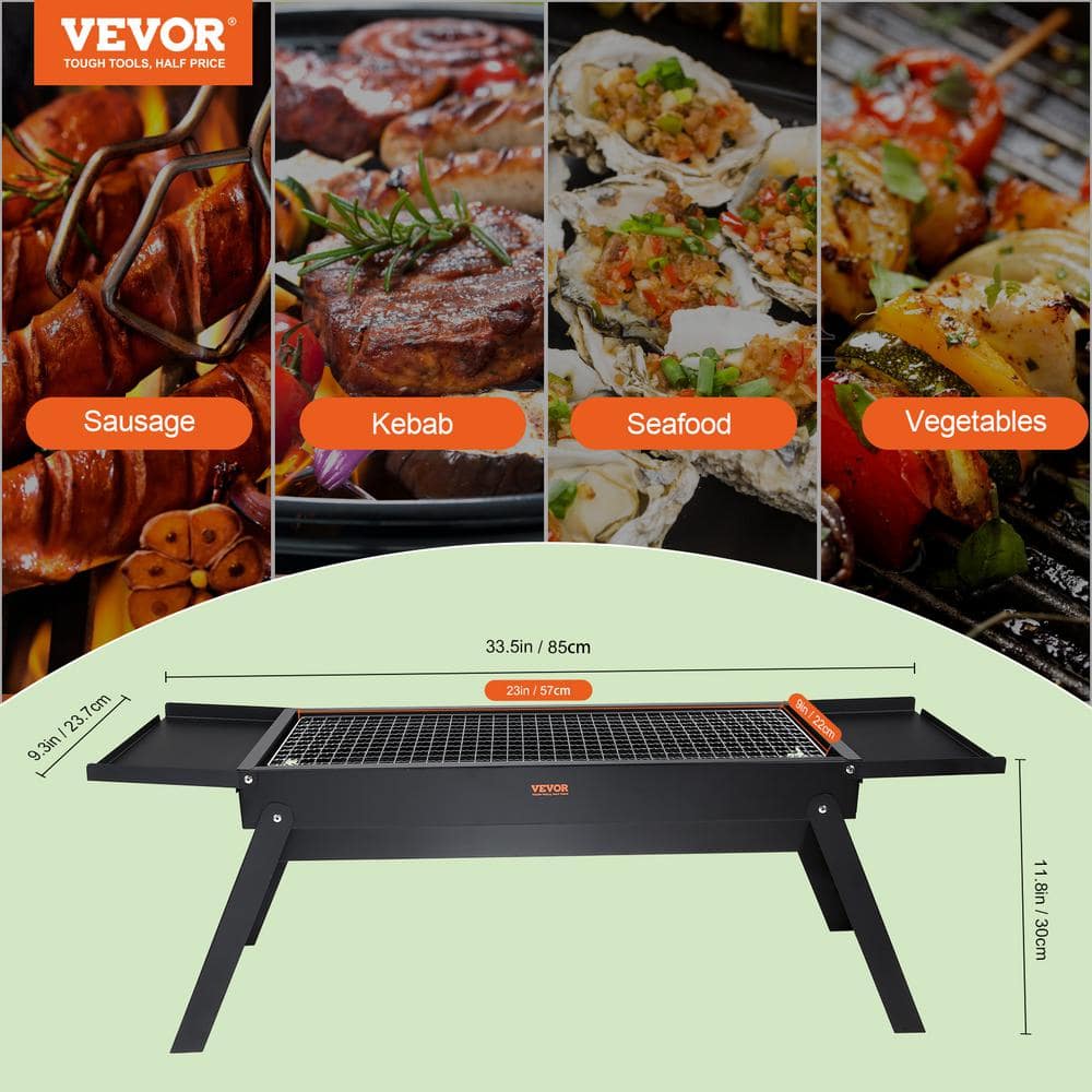 VEVOR 23'' Black Stainless Steel Portable Charcoal Grill